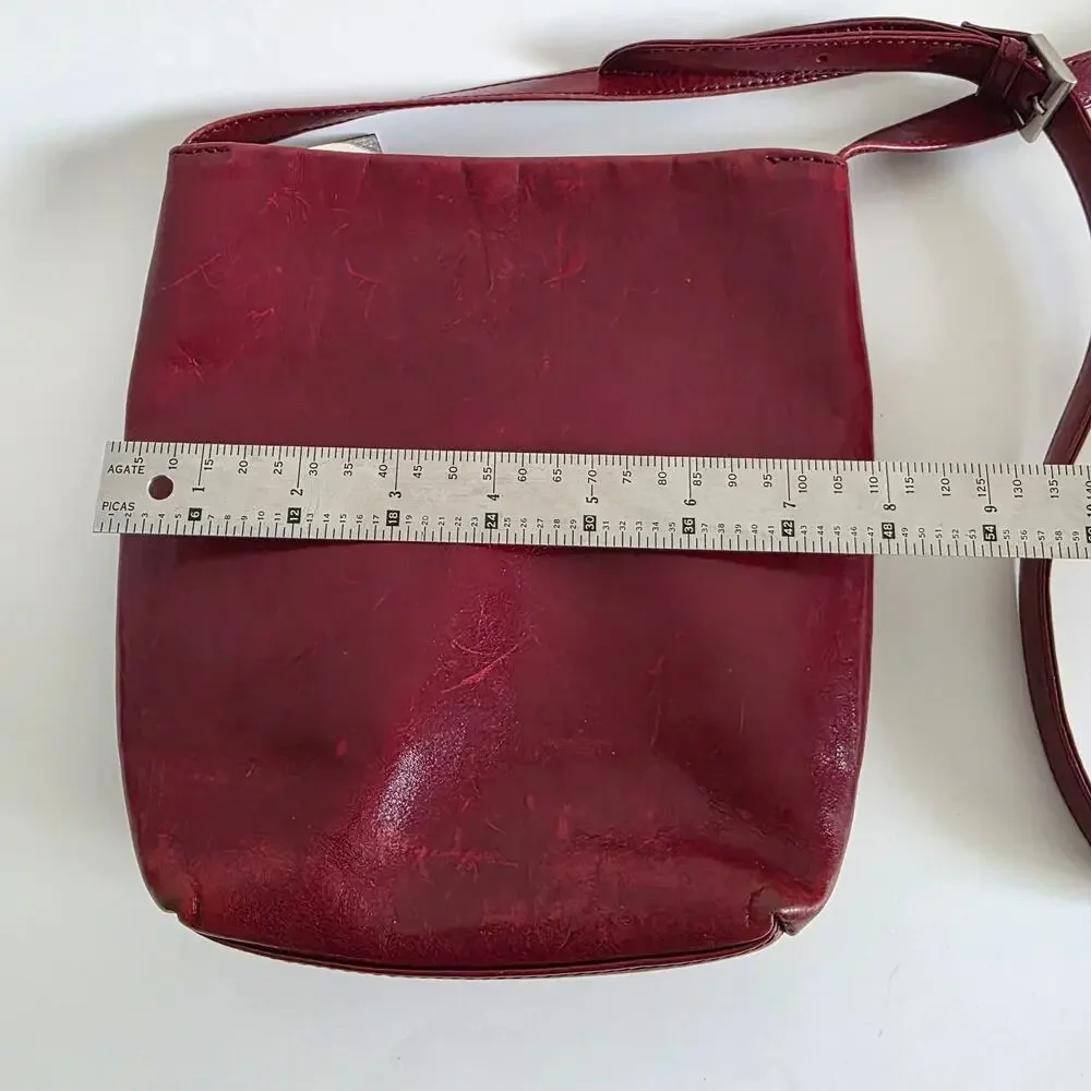 Hobo International Red Leather Crossbody Bag Adjustable Strap